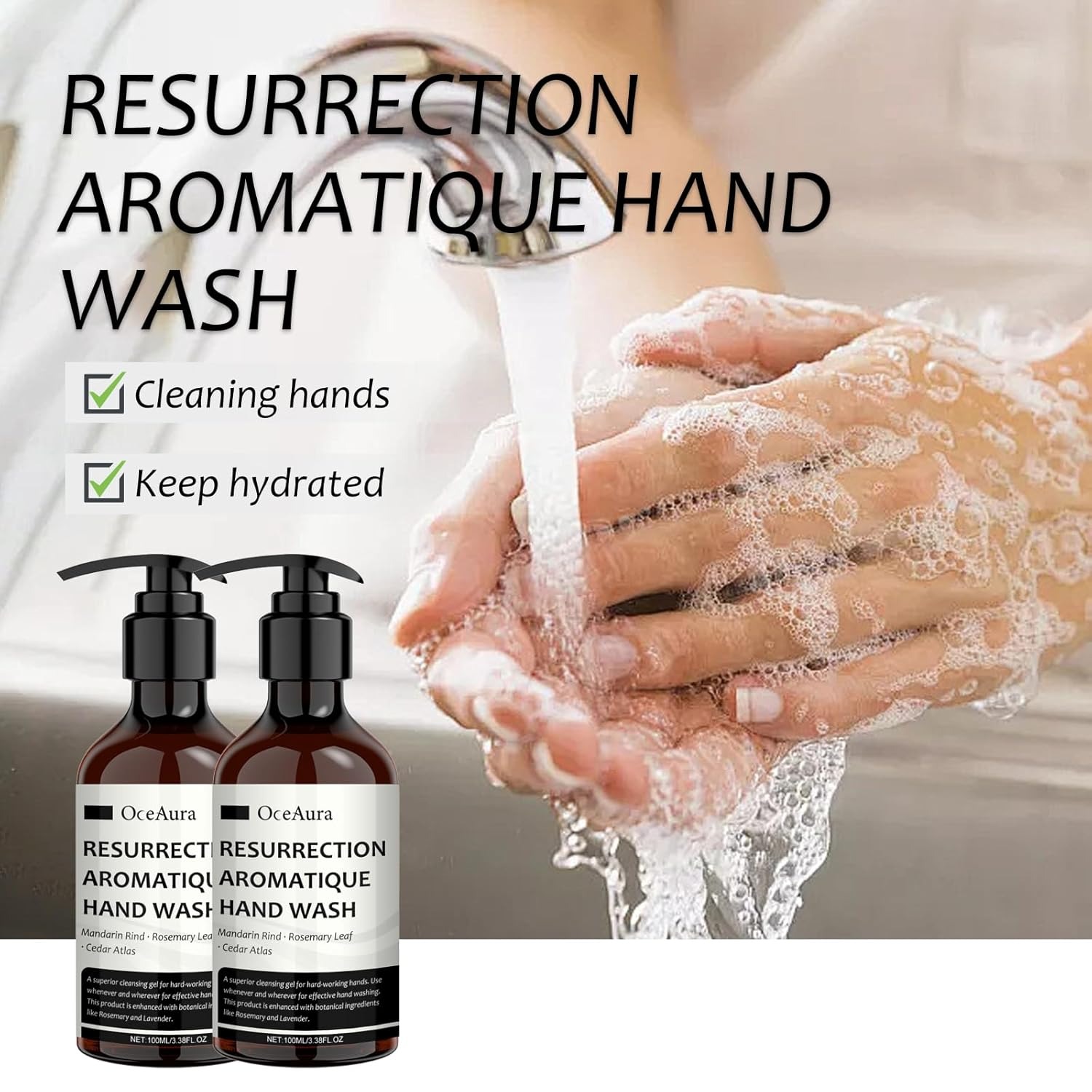 Perfume Fragrance Body Wash - Desinfectante de manos aromático de 100ML,