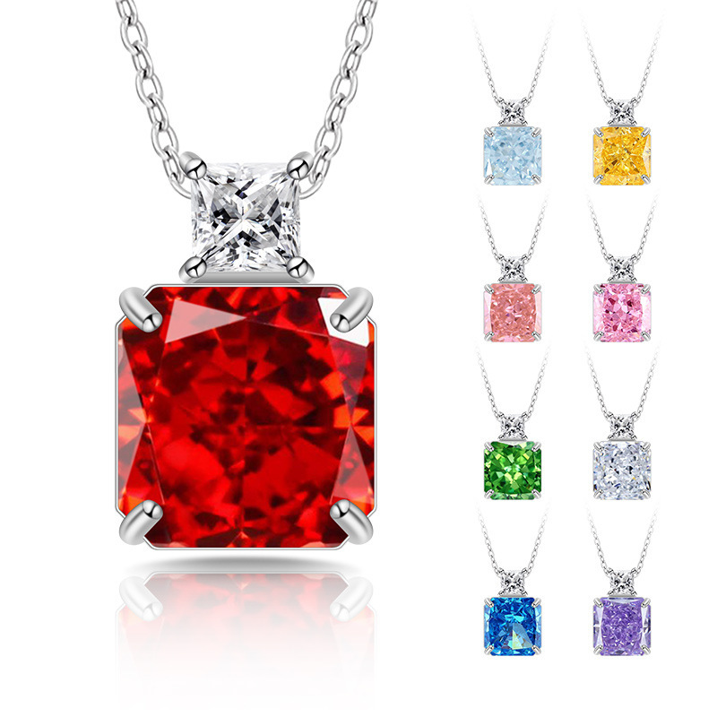 Perfume Fine Fragrance - Colgante cuadrado de diamante de alto
