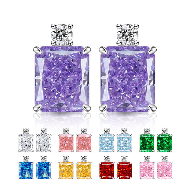 Perfume Fine Fragrance - Pendientes Elegantes de Plata de Ley