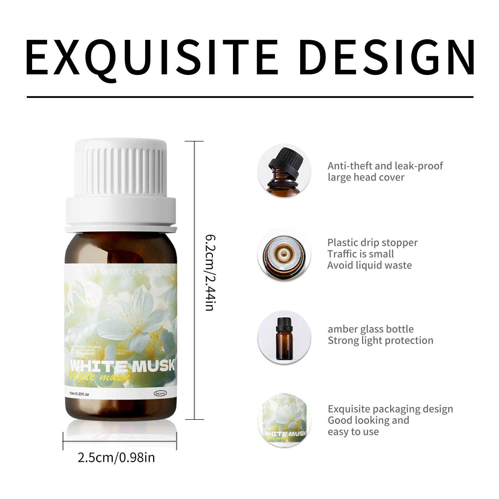 Aceites de Fragancia de 10ml,  - Musk White Oil reseña y precio